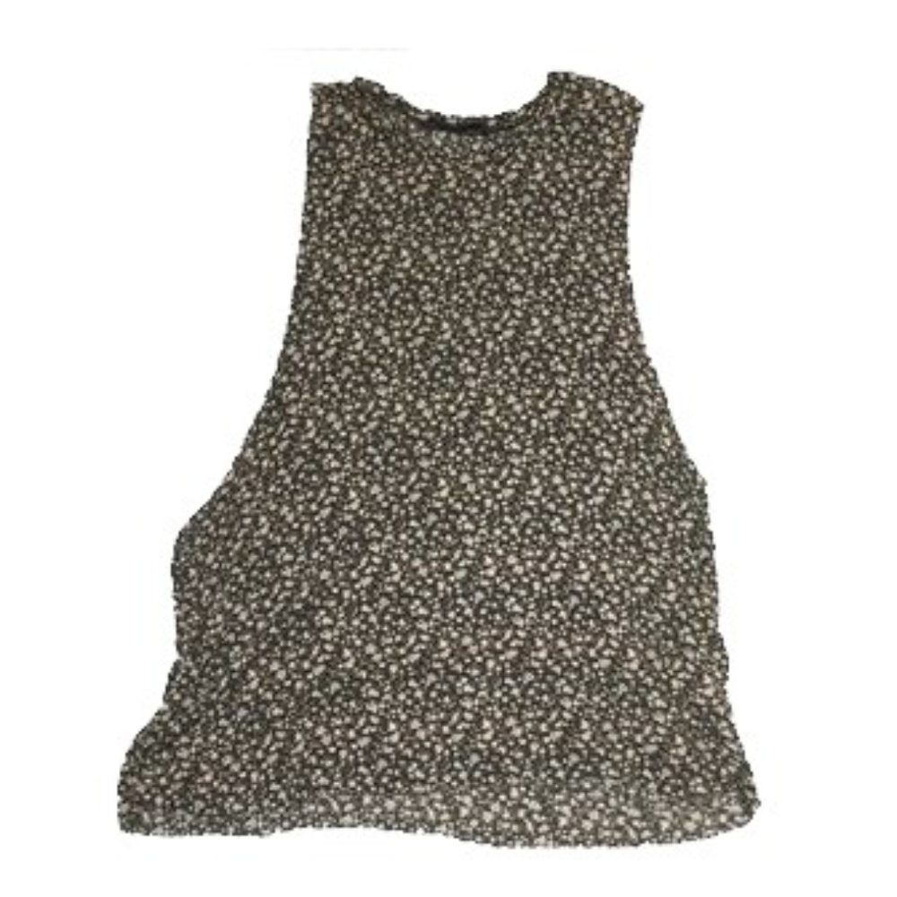Brandy Melville Floral Tank Brown One Size